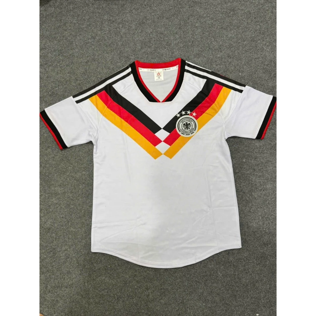 Đức Trắng Mè Kim Dk Sport (Có In Tên Số) Bộ Quần Áo Bóng Đá Cao Cấp Thoáng Mát Logo Thêu