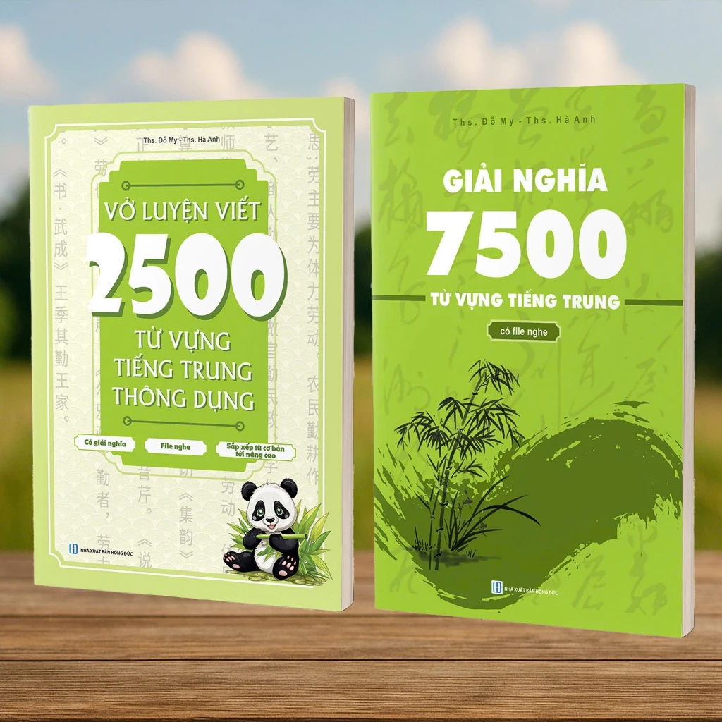Combo Sách: Luyện Viết 2500 Chữ Hán Kèm Sách Giải Nghĩa 7500 Từ Vựng Tiếng Trung(có file nghe)