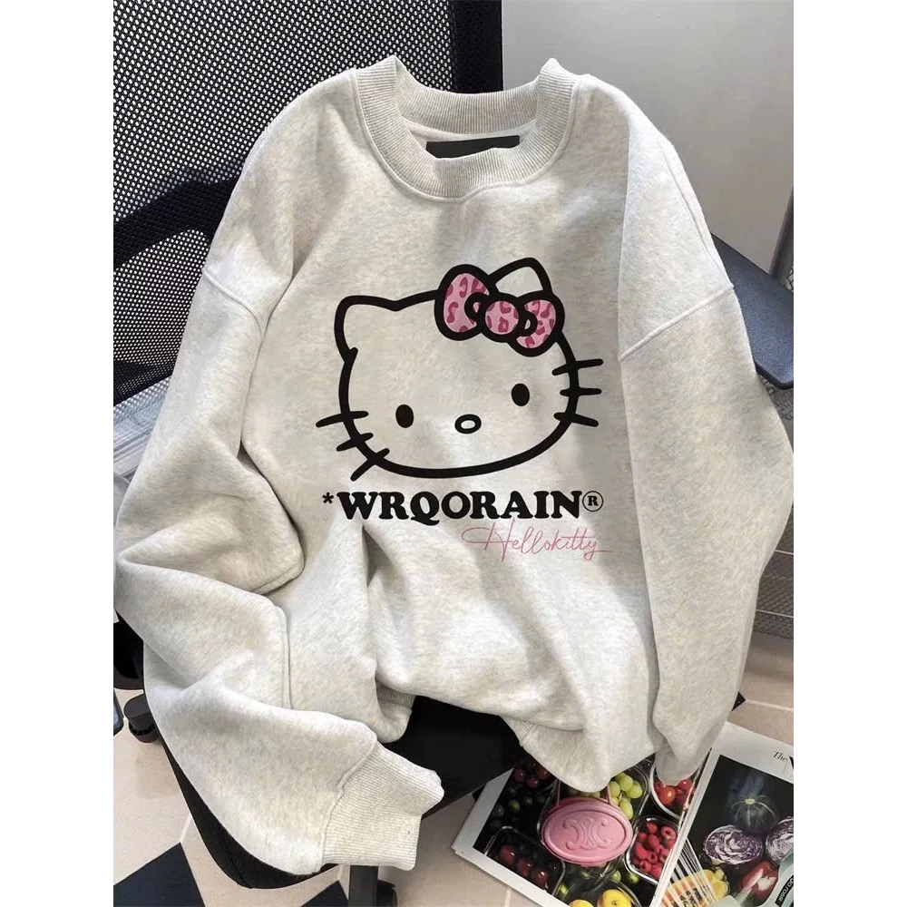 Áo Sweat Nỉ Cho Nữ kitty xinh xắn chất Nỉ Bông ấm mùa đông