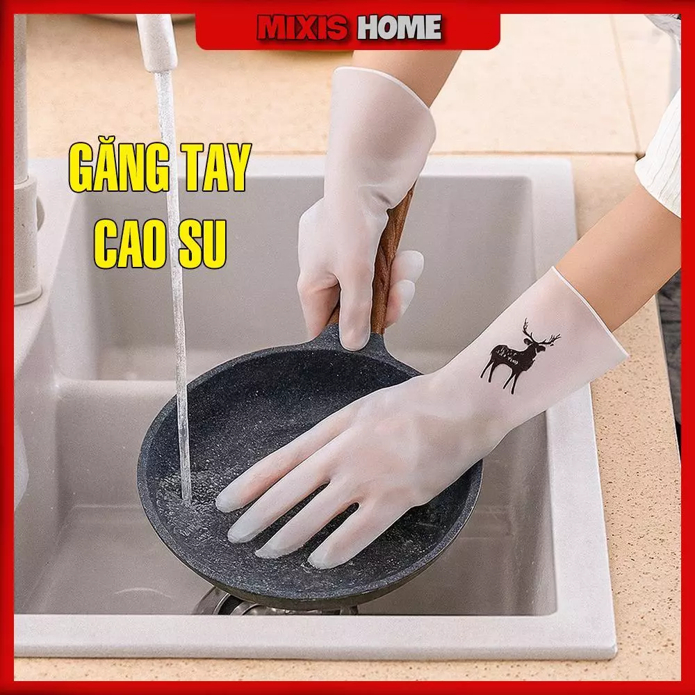 Combo 5 Đôi Găng Tay Cao Su Mỏng Siêu Dai Co Giãn, Bao Tay Rửa Bát, Rửa Chén, Làm Bếp Đa Năng - GD242