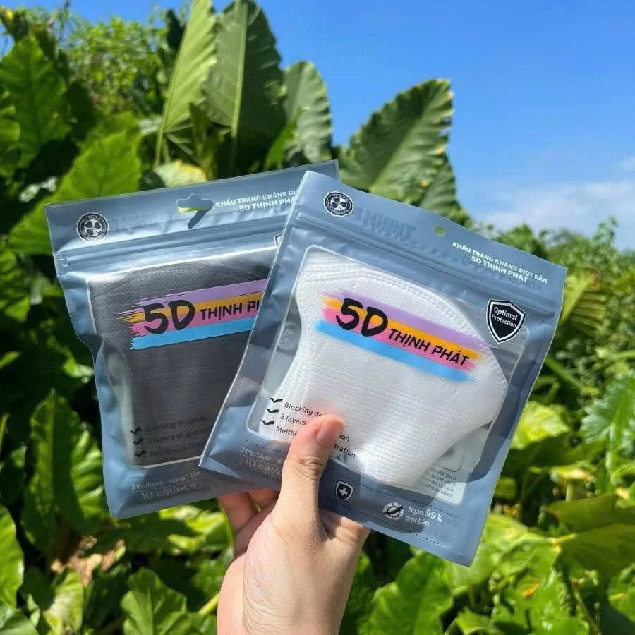 Combo 200 chiếc khẩu trang y tế 5D Thịnh Phát 3 lớp kháng khuẩn kháng giọt bắn chống tia UV