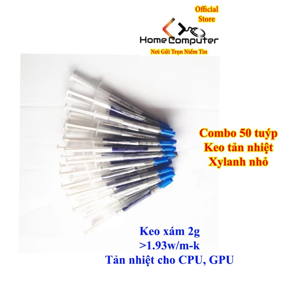 50 keo tản nhiệt cpu dạng xy lanh nhỏ, 1 tuýp dùng được 2-3 lần, làm mát CPU, GPU