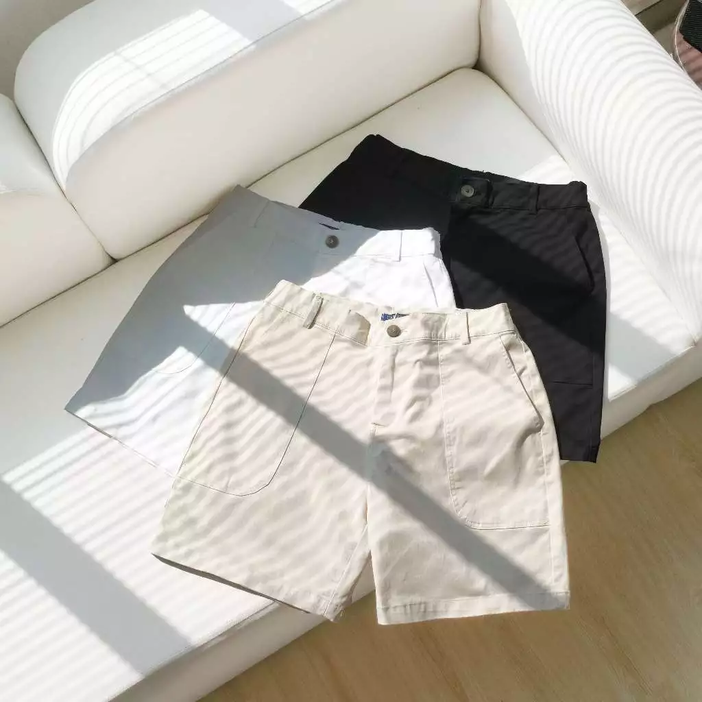 MANNER Quần Short Kaki Nam Ống Đứng Lưng Thun Co Giãn Mềm Mịn Thoáng Mát Trẻ Trung Thanh Lịch Thoải Mái Cao Cấp 3 Màu Dễ