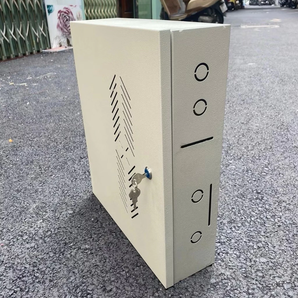 Tủ đựng đầu ghi cho Camera 45x38x12cm có ổ khoá - Tủ kỹ thuật đựng đầu camera, modem wifi, switch