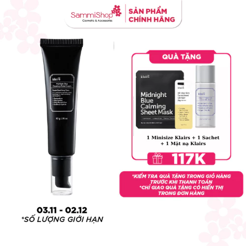 Dear, Klairs Kem dưỡng da Midnight Blue Clearing Water Cream 50g