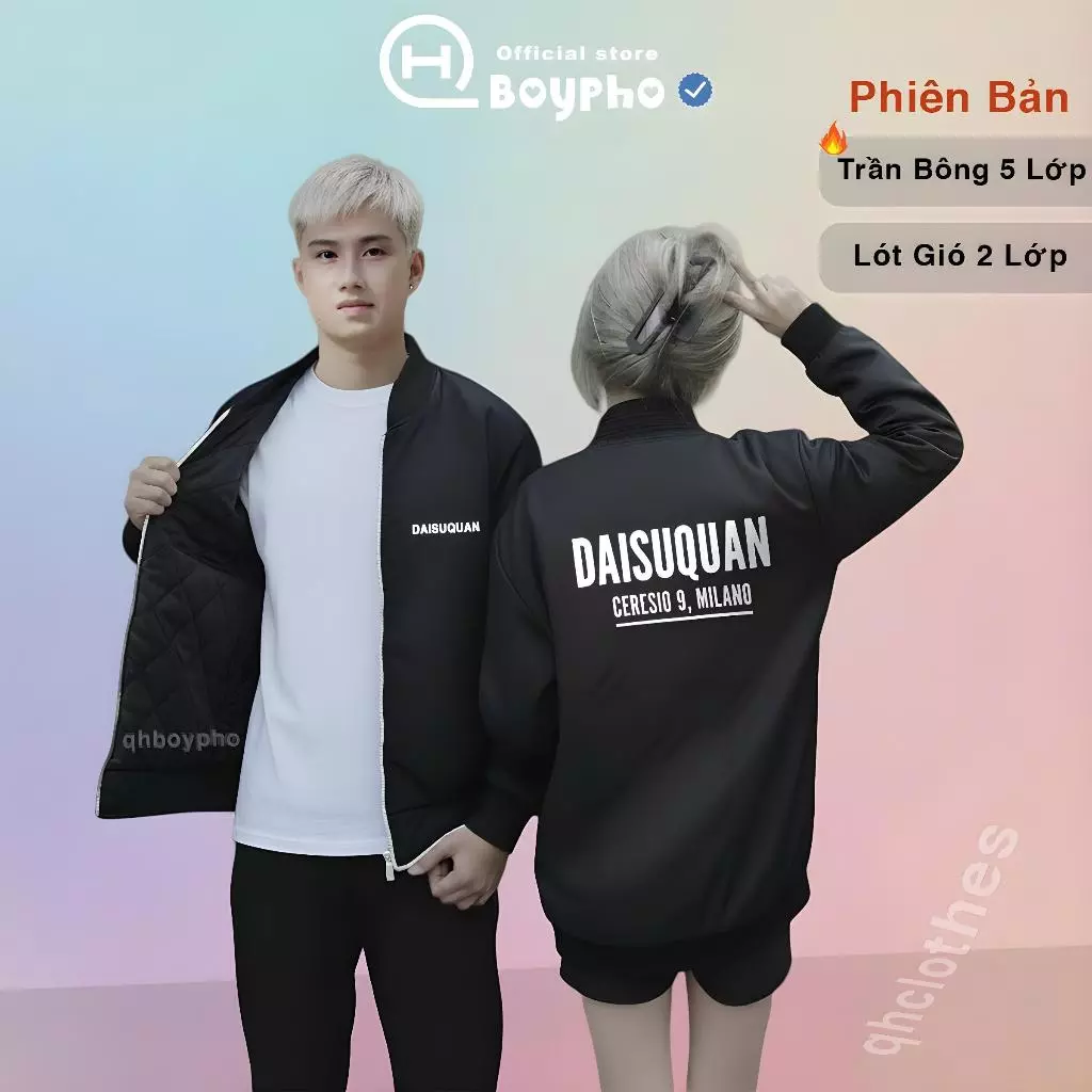 Áo khoác gió DS MILANO Trần Bông 5 Lớp siêu ấm siêu nhẹ bo gân mới 2025 Menswear qhboypho Duy Bi Store