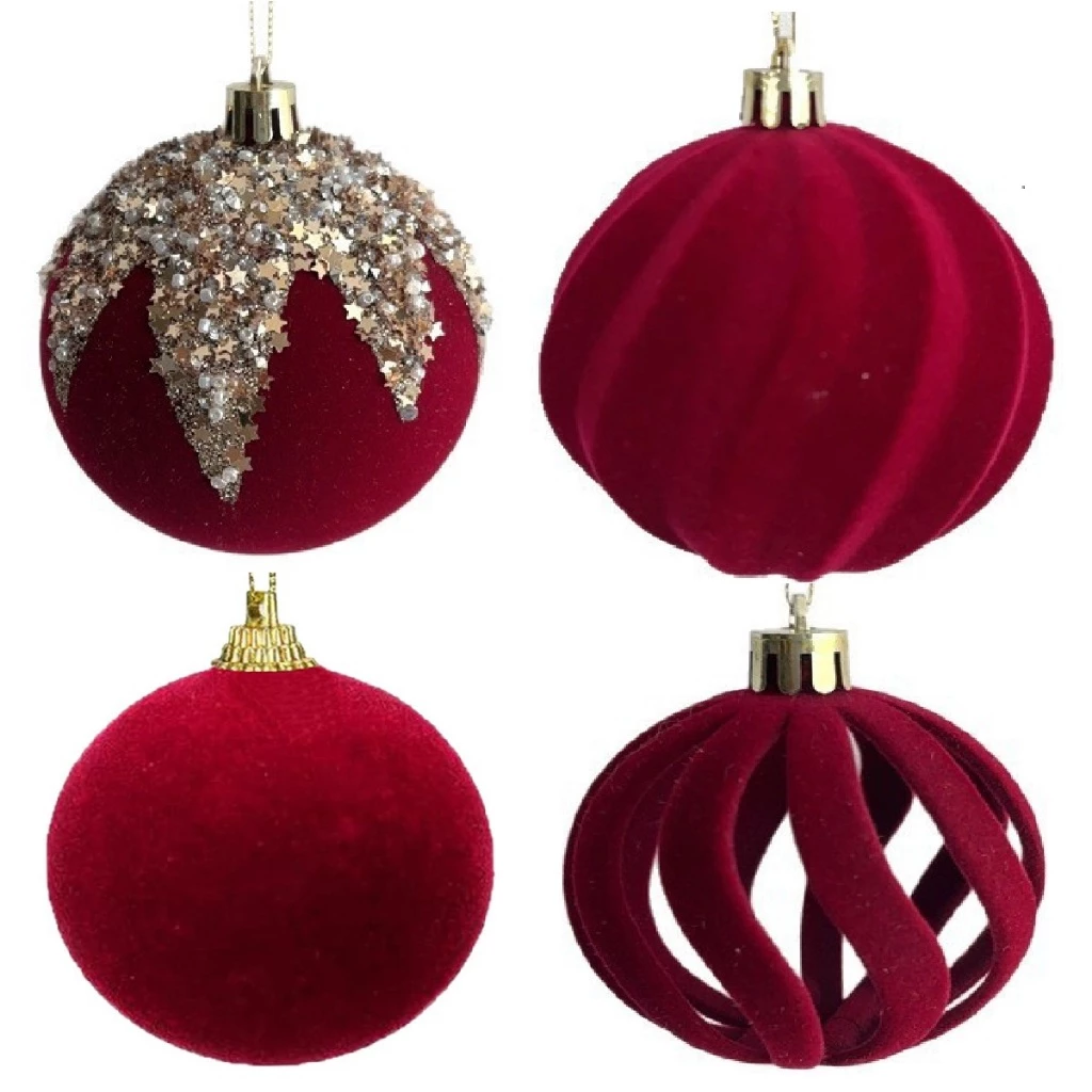 Quả châu nhung đẹp trang trí giáng sinh phong cách mới 2025