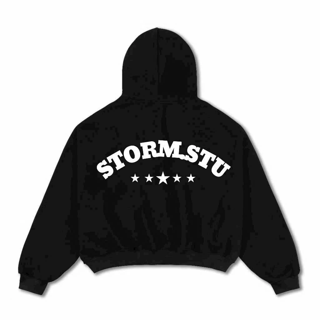 Áo Khoác Nam Nữ Hoodie Zip STORM.STU Có Túi Trong Boxy Tay Dài Phồng Unisex Nỉ Dày Dặn Top Jacket Khoác Ngoài Thu Đông
