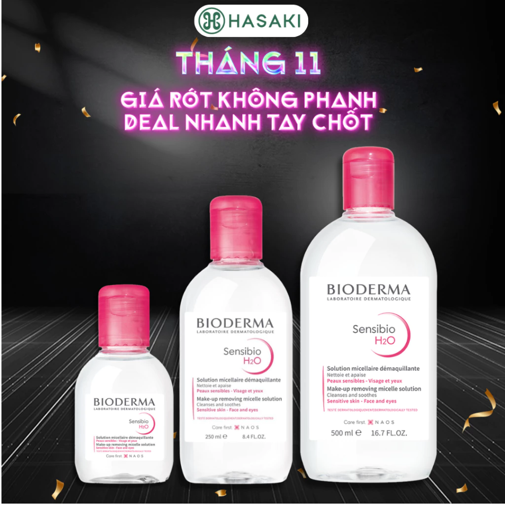 [DAILY] Nước Tẩy Trang Bioderma Dành Cho Da Nhạy Cảm Sensibio H2O Hasaki Chính Hãng
