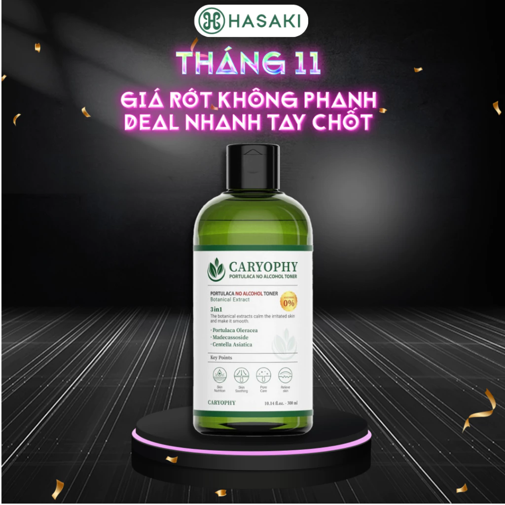[DAILY] Nước Cân Bằng Da CARYOPHY Portulaca Toner 300ml Hasaki Sản Phẩm Chính Hãng