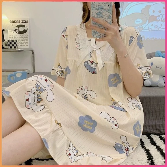 Đầm  Ngủ Thun Sữa Cotton Siêu Dễ Thương