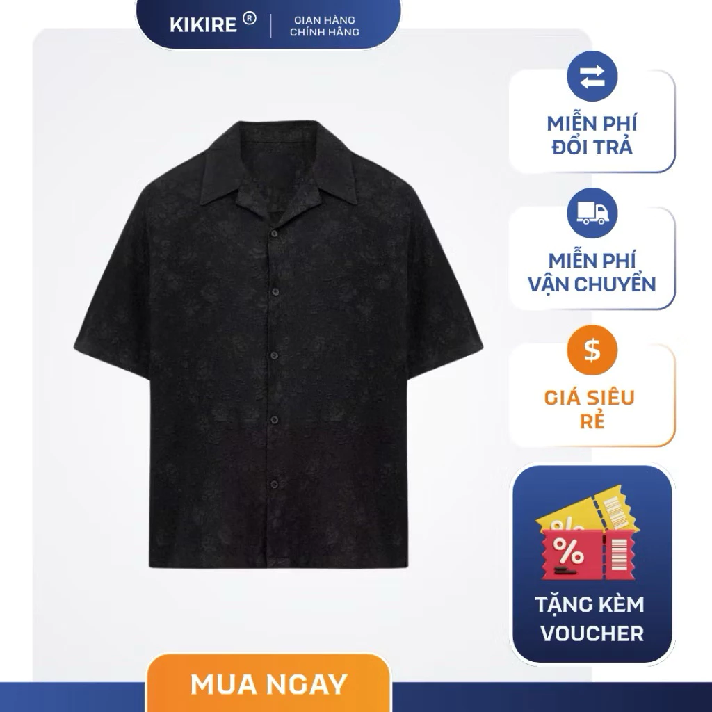 Áo Sơ Mi Nam Form Suông Thoáng Mát Cộc Tay Vân Hoa ,Chất Liệu Vải Cao Cấp Thấm Hút Mồ Hôi Tốt Phù Hợp Đi Làm Đi Chơi