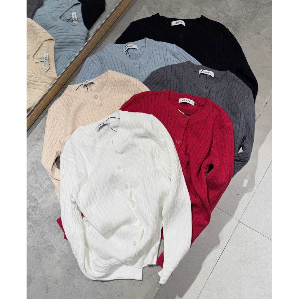 Áo cardigan len vặn thừng URATV