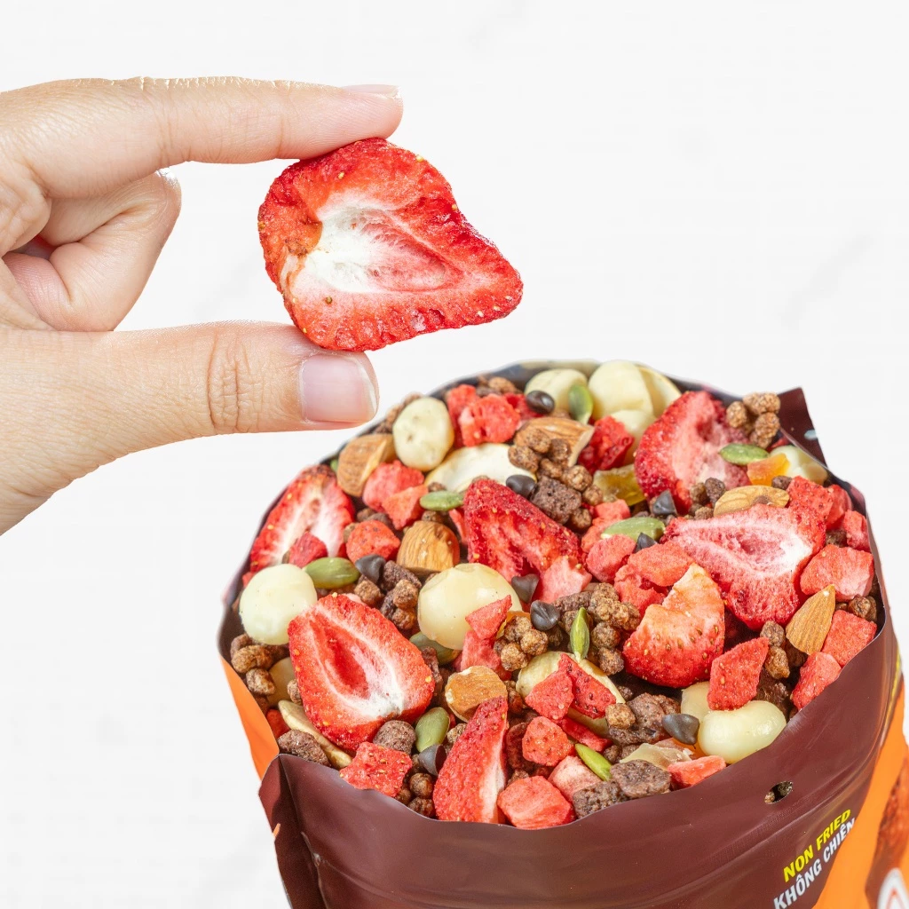 Ngũ Cốc Gạo Lứt Giòn Vị X2 Choco Ăn Kiêng Ít Đường Giảm Cân Mix 30% Hoa Quả Trái Cây Befresco