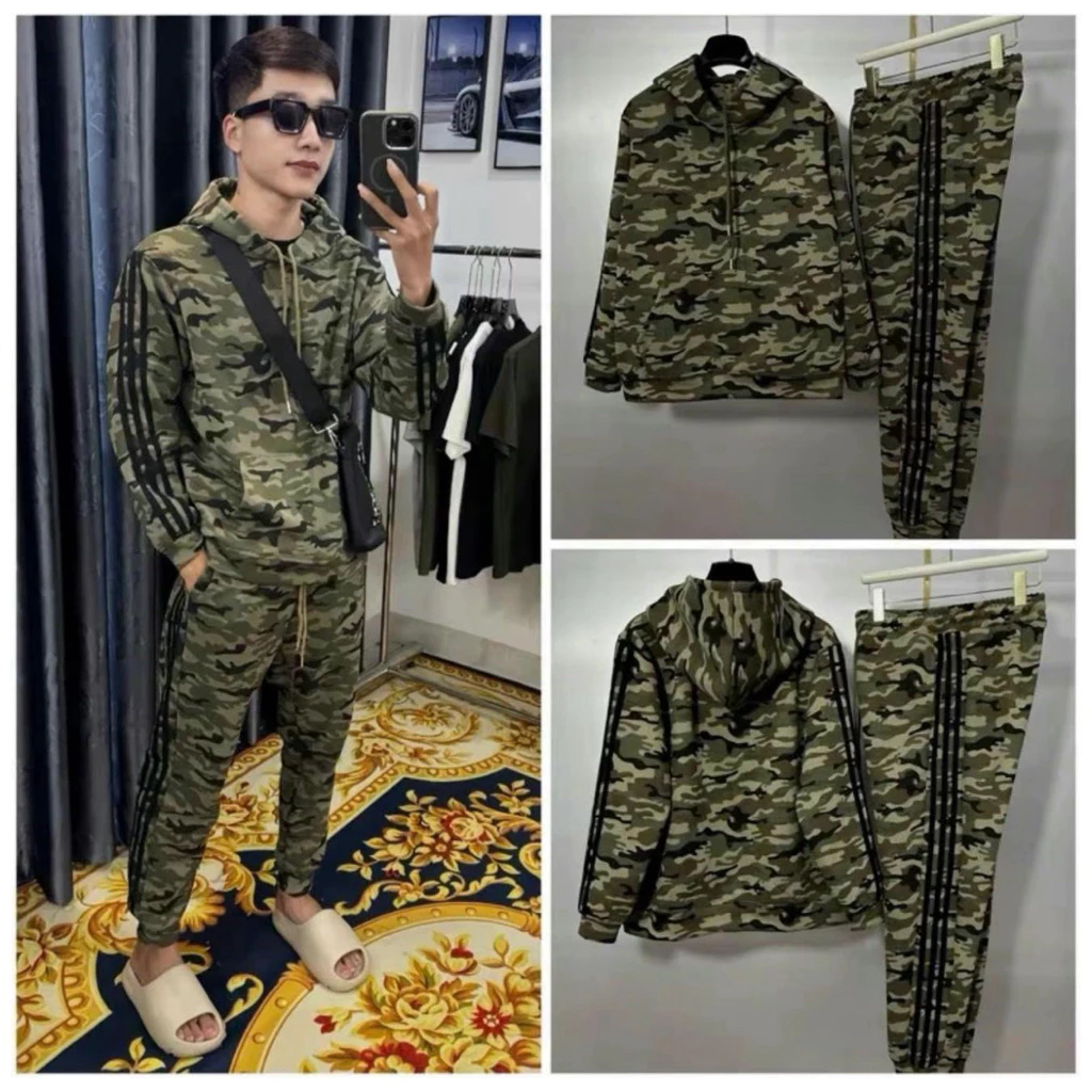 [Logo Thêu] BỘ ÁO QUẦN THỂ THAO RẰN RI LOANG THÊU LOGO 3 LÁ DAAS HOT TREND 2025. ÁO HODDIE THỂ THAO RẰN RI HOT TREND