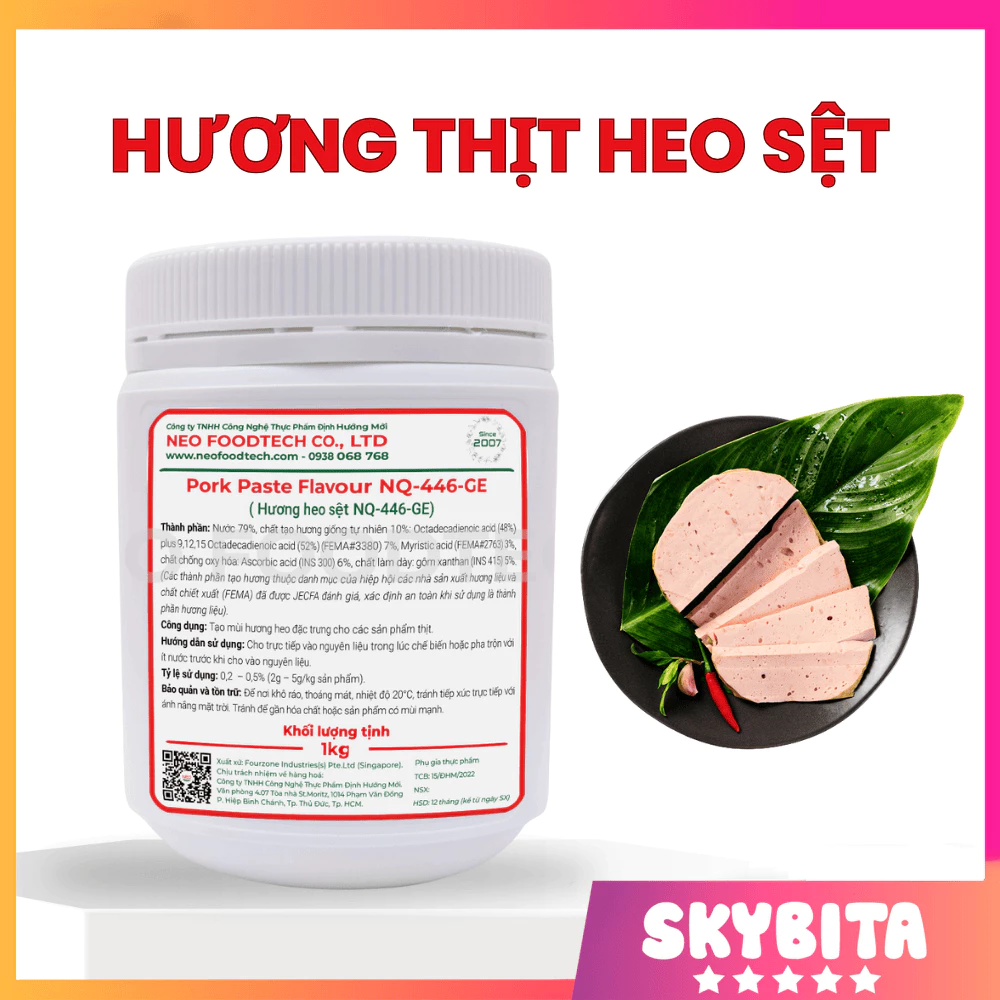 [200-1kg] Hương thịt heo chuyên dùng cho xúc xích, chả lụa - Pork Paste Flavor NQ-446-GE