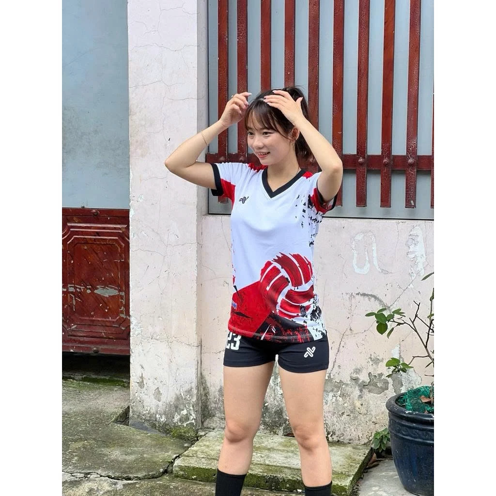 Bộ quần áo bóng đá  TiTan ĐỎ in tên số theo yêu cầu-Áo bóng đá,đồ đá banh chất liệu mè