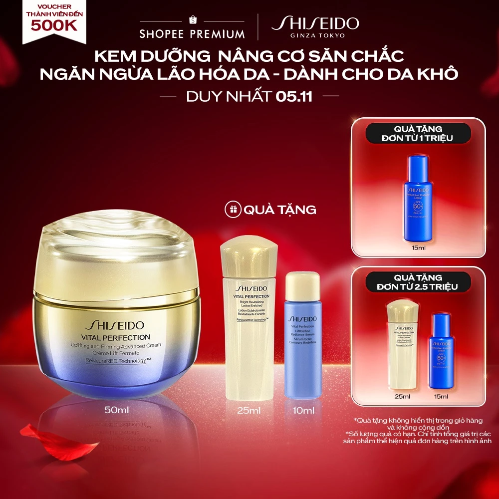 Kem dưỡng da Shiseido Vital Perfection Uplifting and Firming Advanced Cream 50ml