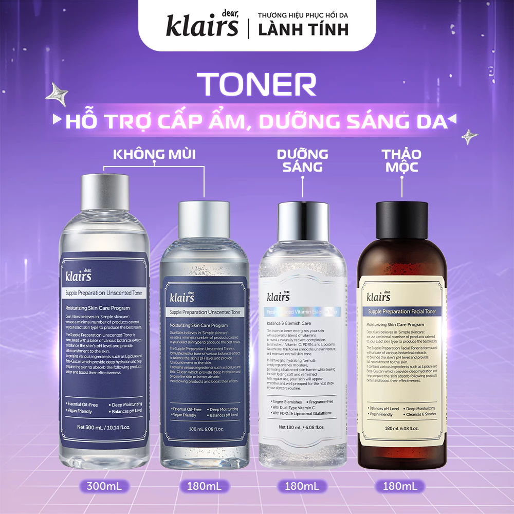 Nước hoa hồng Dear, Klairs Supple Preparation Toner