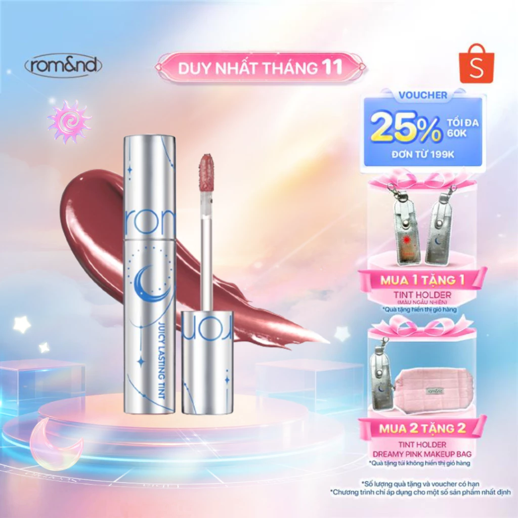 [Rom&nd] [Solunar Edition #13 #19] Son Tint lì Romand Juicy Lasting Tint