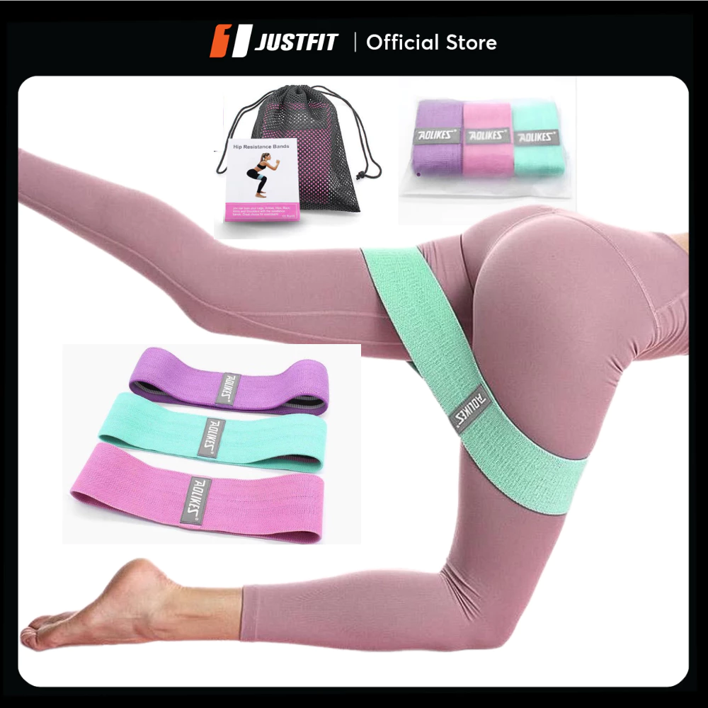 Dây kháng lực tập mông JUSTFIT trợ lực tập gym, dây band, miniband kháng lực cho nữ tại nhà
