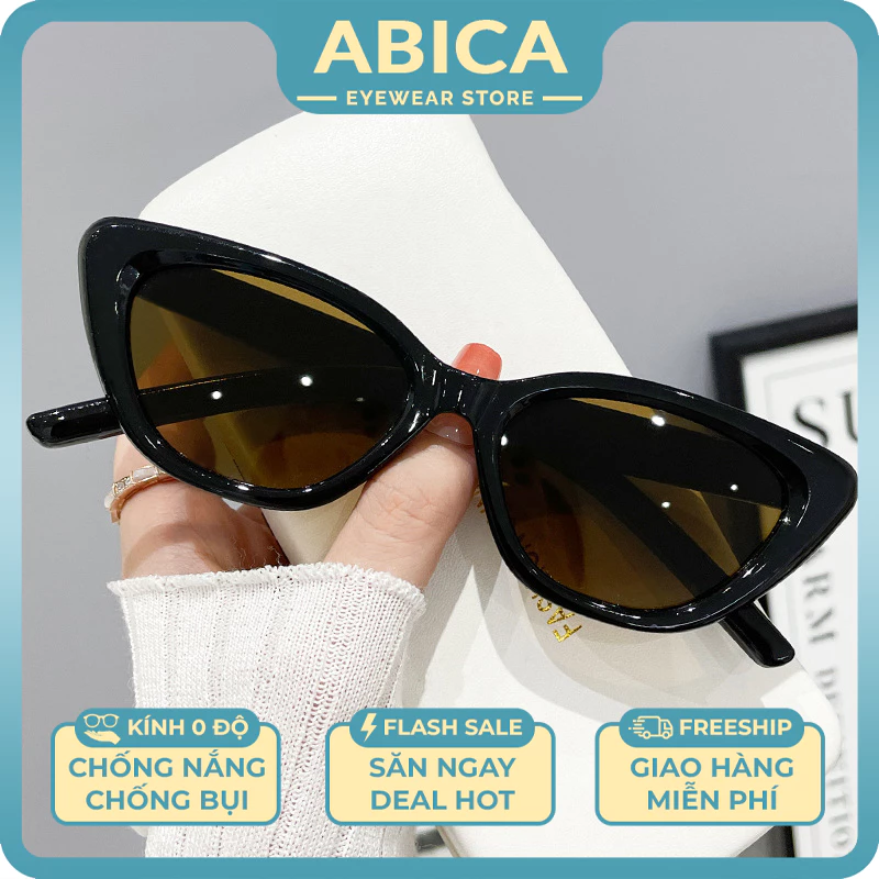 Kính mắt râm mát nữ nam mắt kính thời trang cá tính phong cách Hàn Quốc chống tia bức xạ đi chơi đi biển đẹp ABICA 292