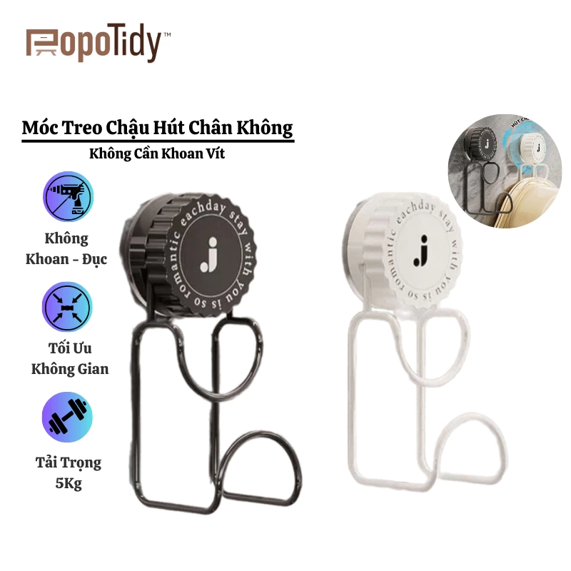 Móc Treo Thau Chậu Nhà Tắm Hút Chân Không Chịu Lực, Giá Cốc Hút Treo Đồ Đa Năng Không Khoan Đục Tiện Ích