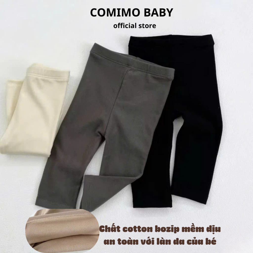 Quần Legging Cho Bé Chất Bozip Mềm COMIMO BABY – Giữ Ấm, Co Giãn, Thoải Mái Cho Bé Trai Bé Gái Từ 5-20kg