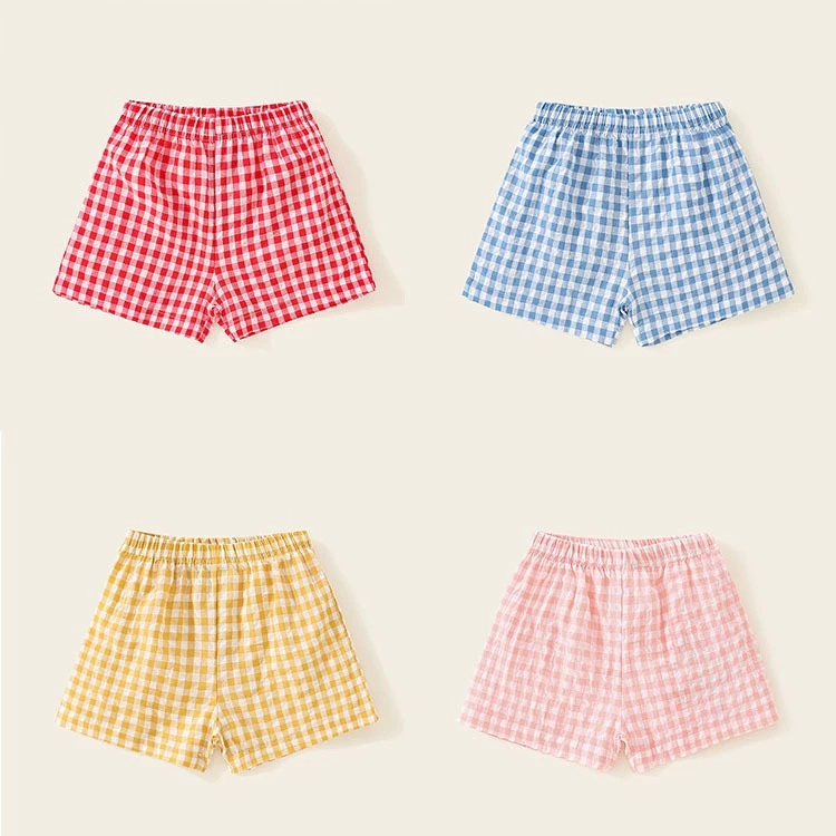 Quần đùi caro bé gái , quần đủi bé gái chất liệu thô cotton mềm mịn từ 10kg đến 32kg QK80