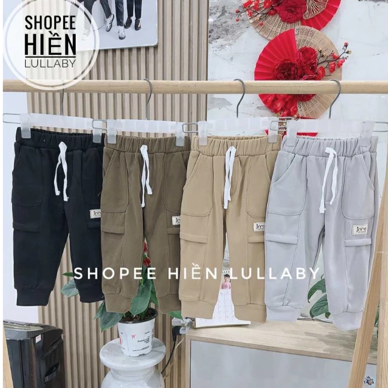 [Jinro/Chính Hãng] Quần dài phối túi Jinro chất liệu nỉ giữ nhiệt cho bé trai size 12m-4y