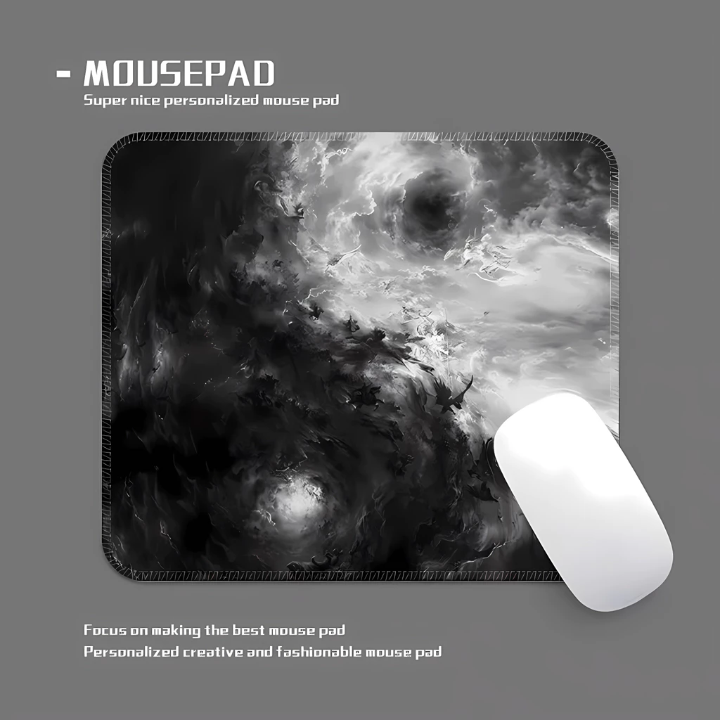 Lót Chuột Gaming Black Storm – Bề Mặt Speed Mượt, Họa Tiết Mây Đen Nghệ Thuật, Size 26×21 / 30×25 / 35×30 cm