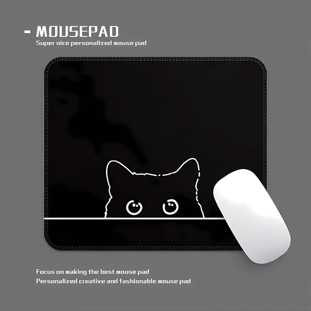 Lót Chuột Mèo Nhỏ Peek Cat – Họa Tiết Dễ Thương, Bề Mặt Speed Mượt, Chống Trượt, Size 26×21 / 30×25 / 35×30 cm