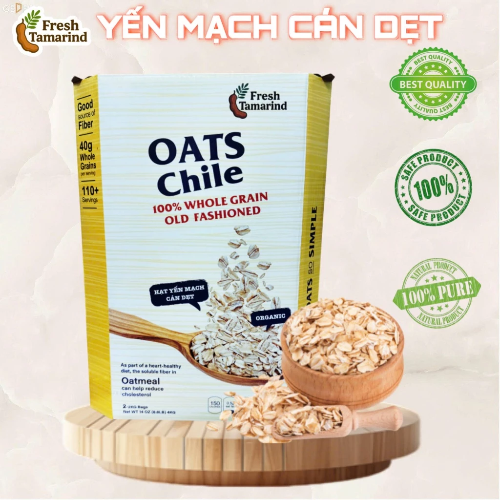 4Kg Yến Mạch Cán Dẹt FT Dinh Dưỡng Cho Sức Khỏe