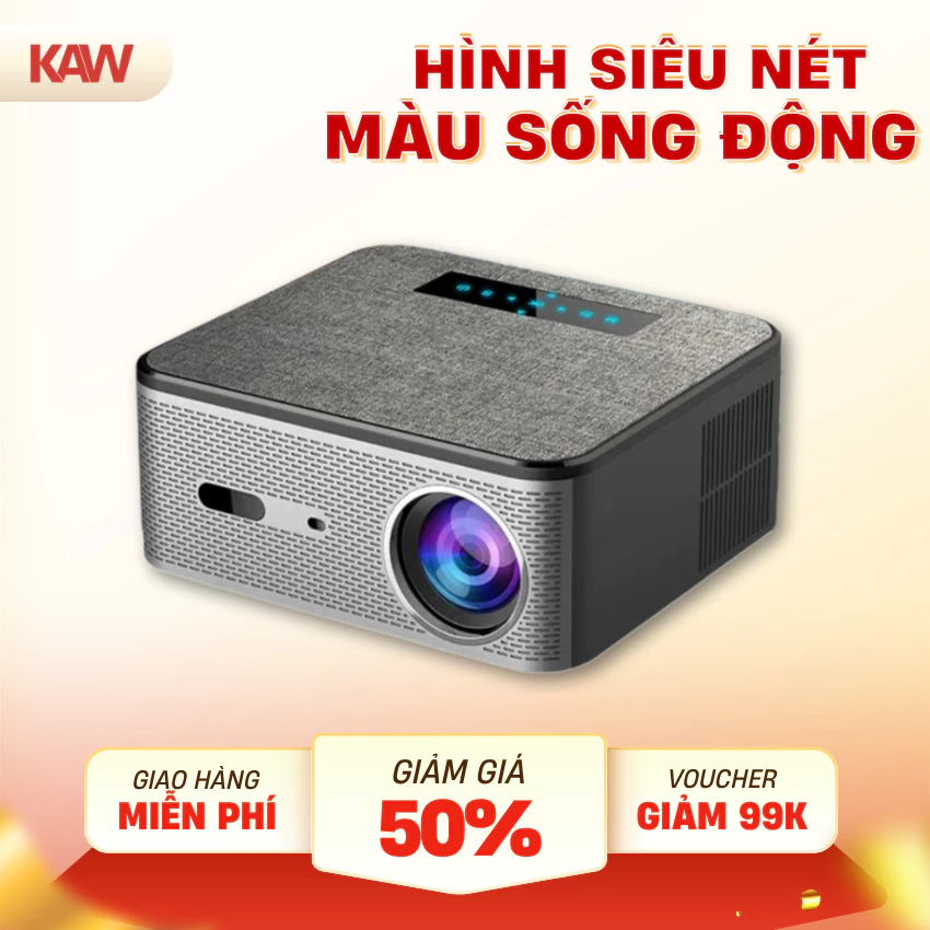 Máy Chiếu Mini KAW KS990 Siêu Sắc Nét, Đa Dạng Cổng Kết Nối, Kích Thước Màn Chiếu Lớn