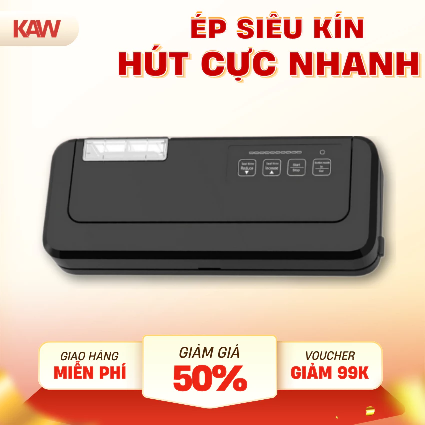Máy Hút Chân Không KAW - Bảo Quản Thực Phẩm, Hút & Hàn Miệng Túi 2 Trong 1