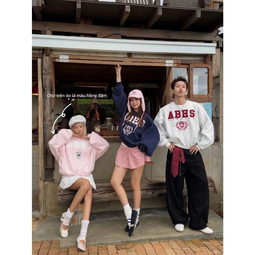 AB HOUSE -Áo sweater form rộng Boxy LIER thời trang nam nữ AaStudio