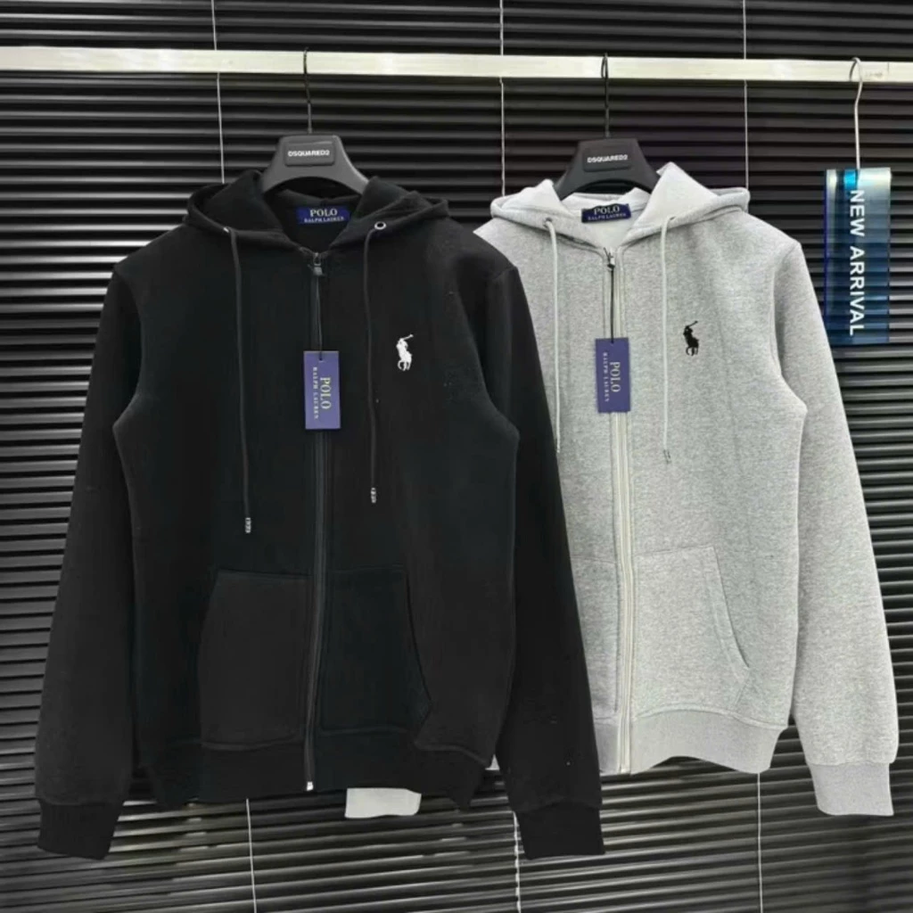 Áo Khoác Hoodie Zip Nỉ Ngưa Logo Chữ In Nhiệt - Áo Nỉ Nam Nữ Khóa Kéo Dày Dặn Dáng Rộng Phong Cách Boy Phố Hot Trend