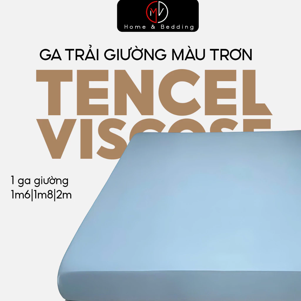 Ga Giường Tencel Viscose Màu Trơn Mềm Mát Kháng Khuẩn/ Nhiều Màu/ Fullsize
