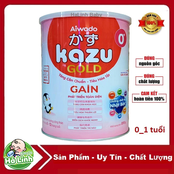 Sữa Kazu Gold Gain 0+ 810g [Date 2028]