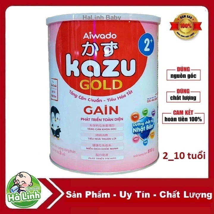 Sữa Kazu Gold Gain 2+ 810g [Date 2028]