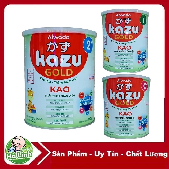[Date 2028] Sữa Kazu Gold Kao số 0+ 1+ 2+ 810g....