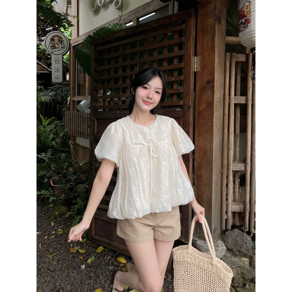Áo Bí Tay Bồng Babydoll Chất Tơ [Một Mẩu House]