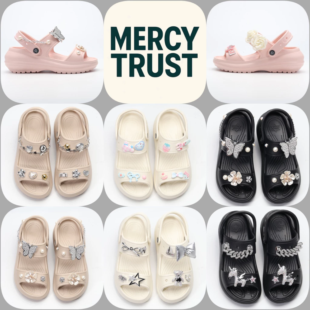 [TẶNG TÚI HALLOWEEN] Kèm Sticker Giống Hình, Vớ - Dép MERCY TRUST Tow 6cm Chất Liệu EVA Không Mùi Êm Nhẹ