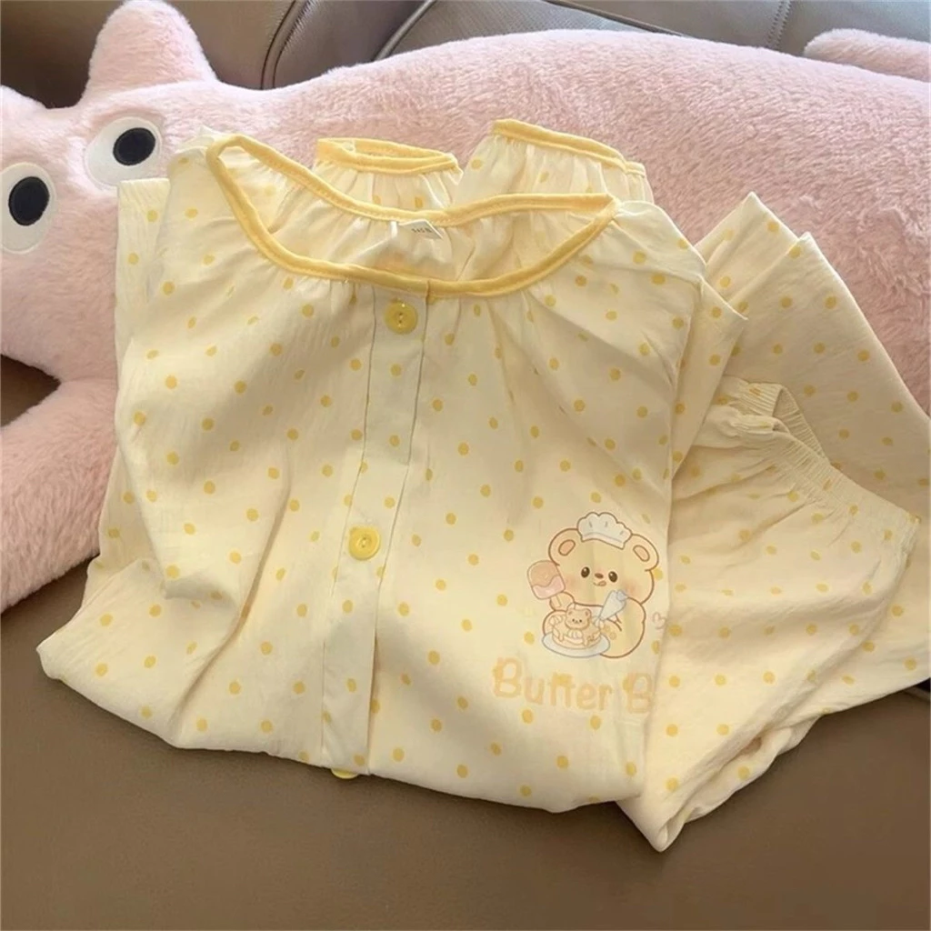 🧸 BỘ ĐỒ NGỦ NỮ BUTTER BEAR – HỌA TIẾT GẤU DỄ THƯƠNG, PHONG CÁCH HÀN QUỐC 🧸
