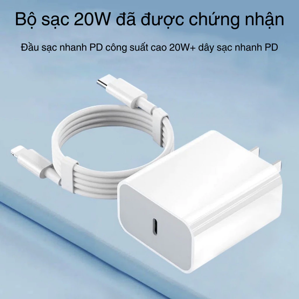 Bộ Củ Cáp sạc nhanh 20w không nóng máy dây sạc bền siêu nhanh cho tất cả dòng máy từ 6 đến 17prm