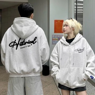 T Áo Khoác Nỉ Hoodie Zip COTTON Form Boxy Thêu Xù NQ30 HISTORICAL Form Rộng, Ấo Hoodie Nỉ Bông Trần Dáng Boxy Siêu Hot
