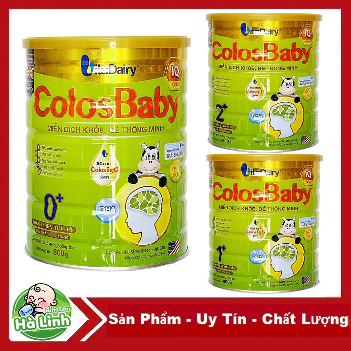 Sữa Colosbaby IQ, Bio, Gold, D3K2, Thanh mát: 0+, 1+, 2+ 800g [Date 2027/2028]