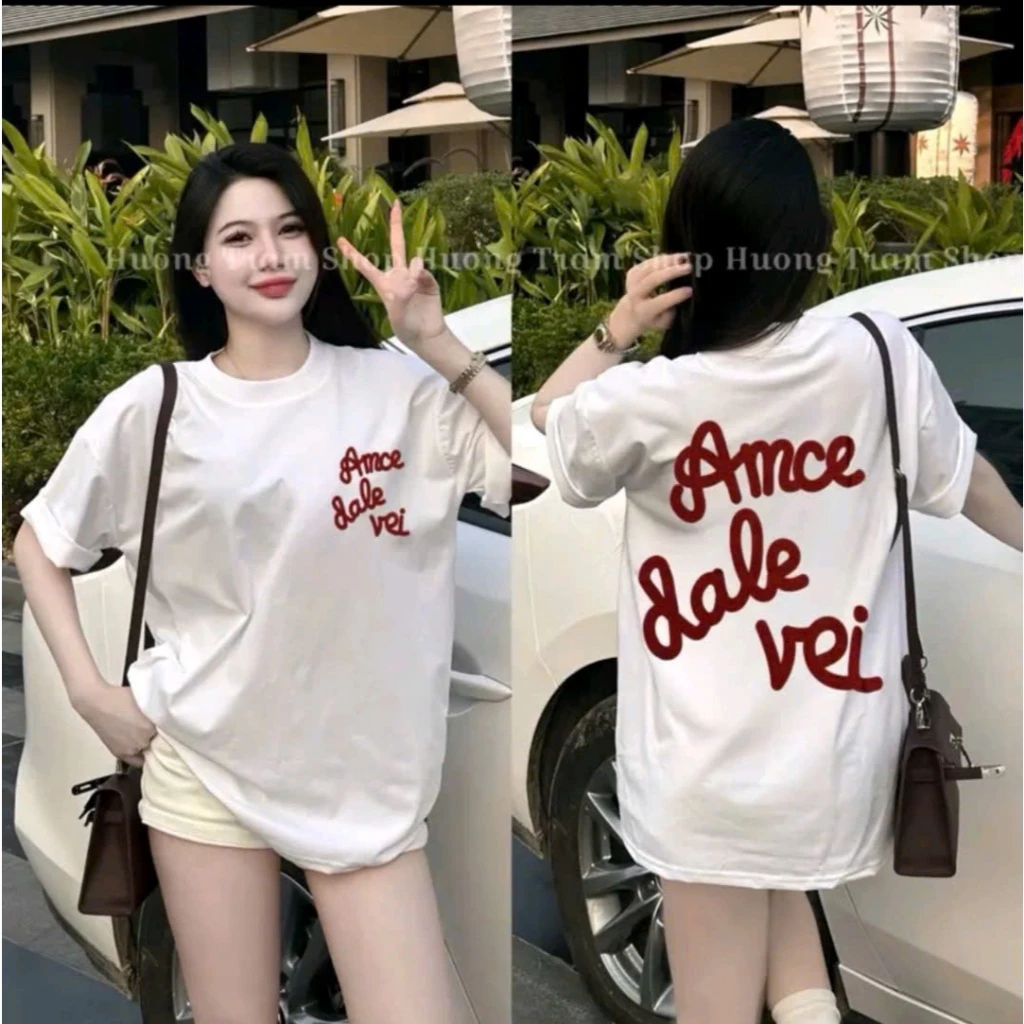 Áo thun tay lỡ unisex nam nữ CHỮ DALE, Áo phông unisex form rộng