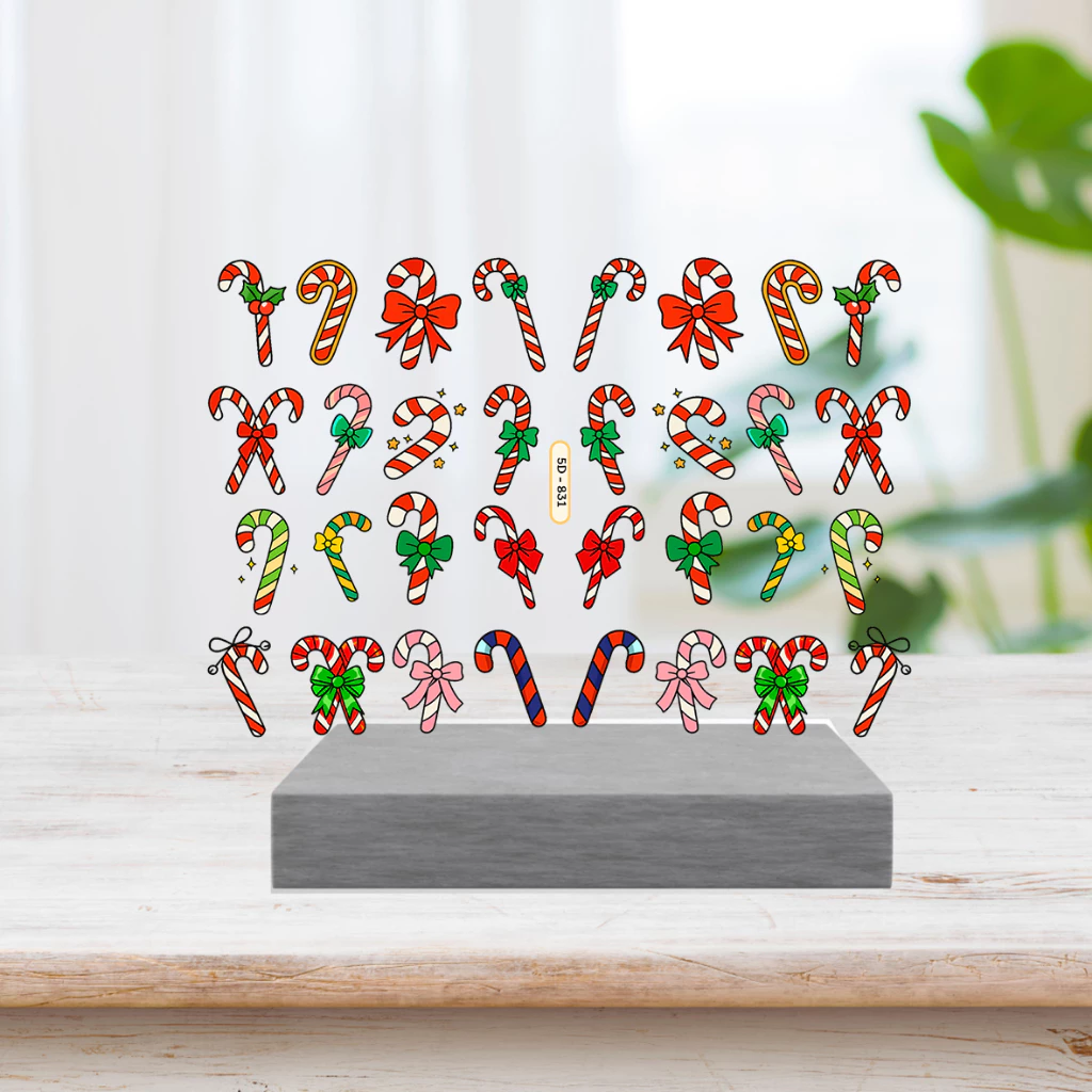 Sticker 5D Giáng Sinh (Noel) Dán Móng Cực Dễ, Cực Xinh