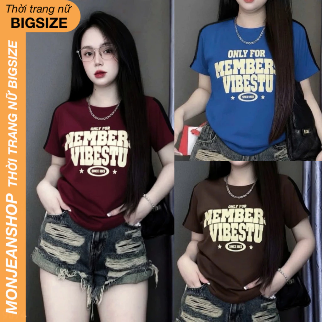 MonJeanShop – Áo BABY TEE In Chữ Bigsize không xù lông, màu pastel xinh xắn nhiều màu AT9074
